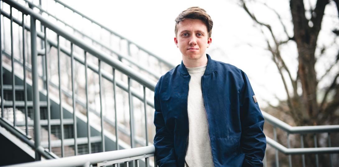 Eddie Fuhrer, journalism major and managing editor of The Brown and White